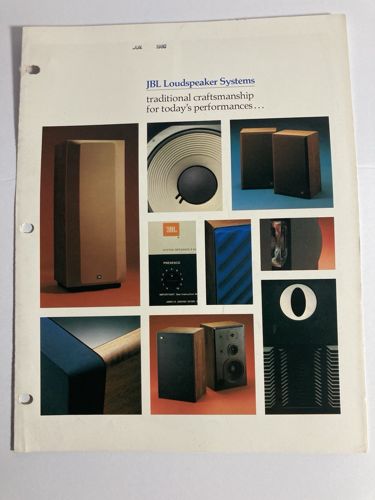 JBL Loudspeaker Systems Brochure  - Paragon, L212, L300, L220, etc - NOT A COPY