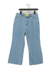 Hush Women's Jeans UK 14 Blue Cotton with Lyocell Modal Wide-Leg