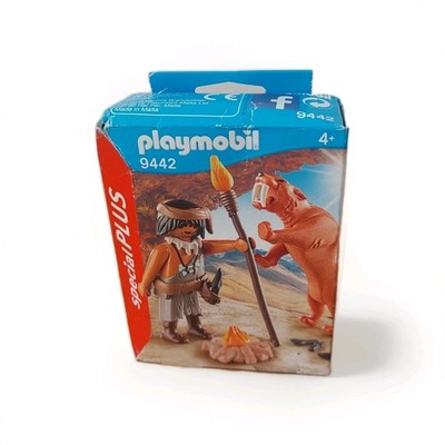 Playmobil Special Plus 9442: Höhlenmensch mit Tiger mit Säbelzähnen /...