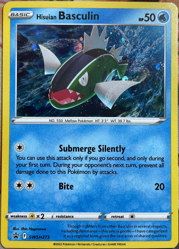 Hisuian Basculin Cosmos Holo Black Star Promo - SWSH273 - Sword & Shield Pokemon