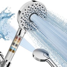 Filtered Shower Head with Handheld, High Pressure 10Spd Detachable Chrome Sho...
