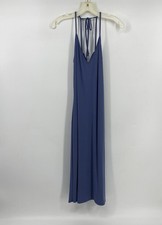 Lulus Preowned Womens Blue Strappy Back Sleeveless Maxi Dress Small