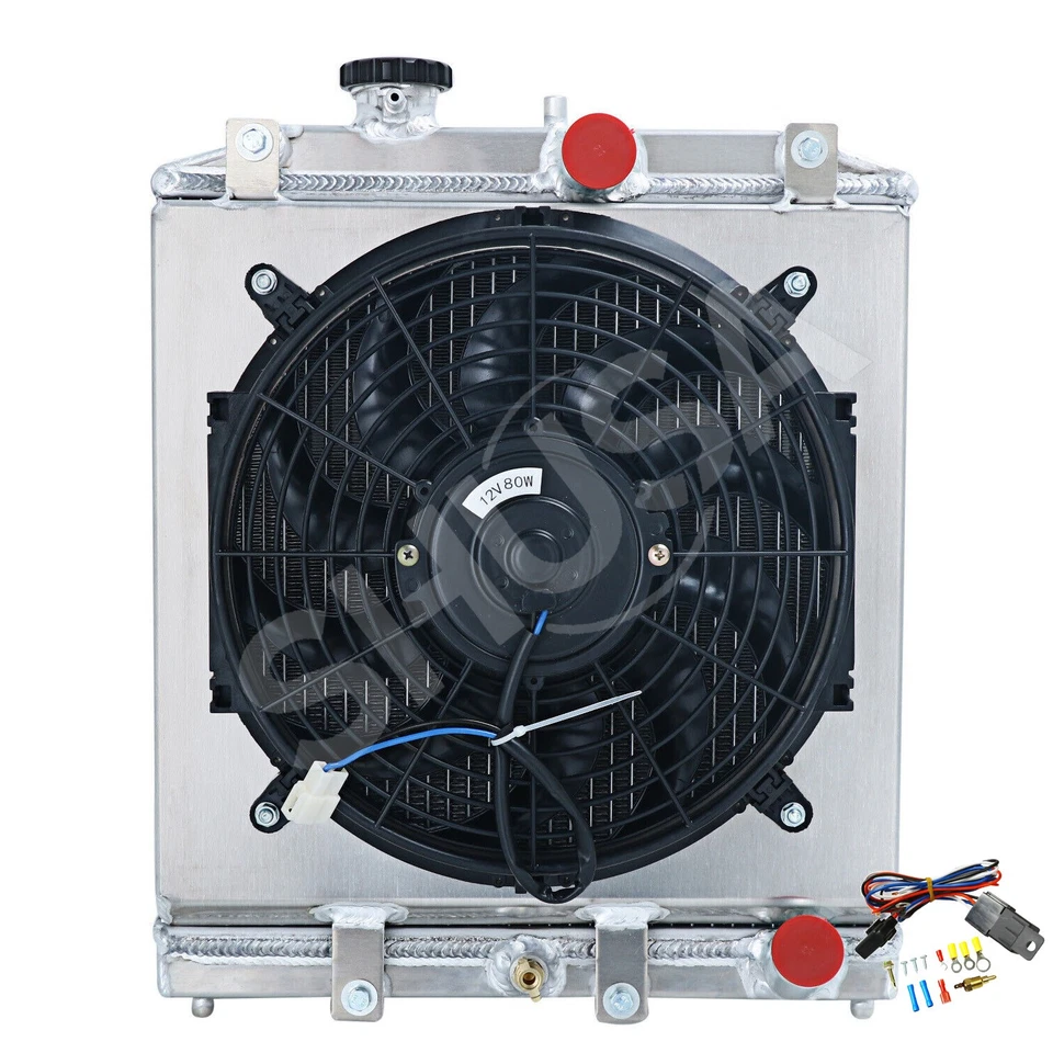 3 Row Radiator Shroud Fan fit 92-2000 HONDA CIVIC DEL SOL EK/ INTEGRA DB DC Foto 2 de 4