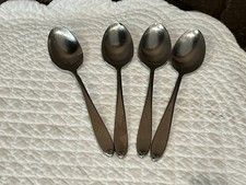 4 - International Deluxe ASHFORD Satin Stainless Flatware 6" TEASPOONS