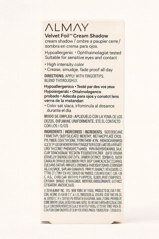 Lot of 10 Almay Velvet Foil Cream Eyeshadow – Longwear 24HR – 0.36 fl oz Each   - Image 2 of 4