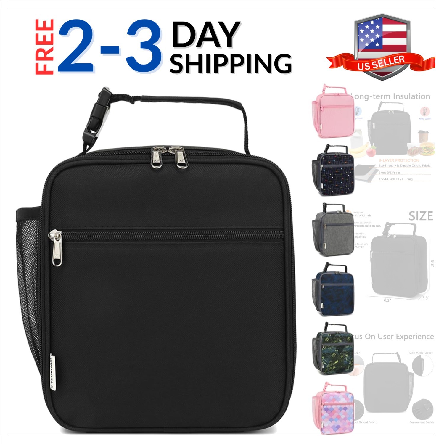 For Kids Boys Girls Men Women, Insulated Small Soft Cooler Lunch Ba...