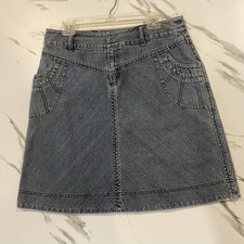 Vintage Y2K Liz Claiborne Denim A-line Skirt, Retro,Grunge, Western Style, Sz10