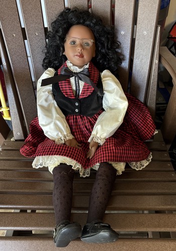 Vintage African American Porcelain Doll NOS