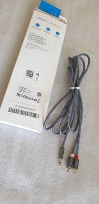 Jsaux CM0008 6.6 Ft Aux 3.5 mm Male to 2-Male RCA Nylon Cable