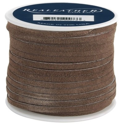 Realeather(R) Crafts Suede Lace 1/8''X25yd-Cafe - SOS25-2003