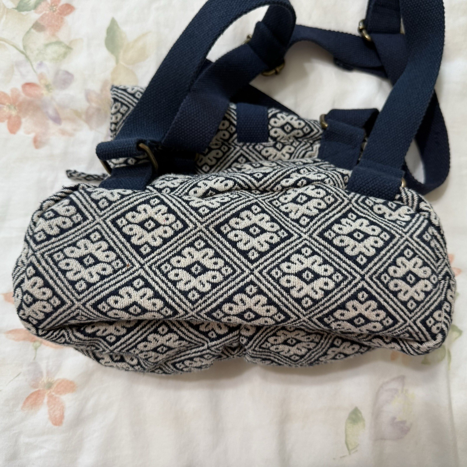 Fat Face Backpack Bag Multifunctional Fabric Flor… - image 6