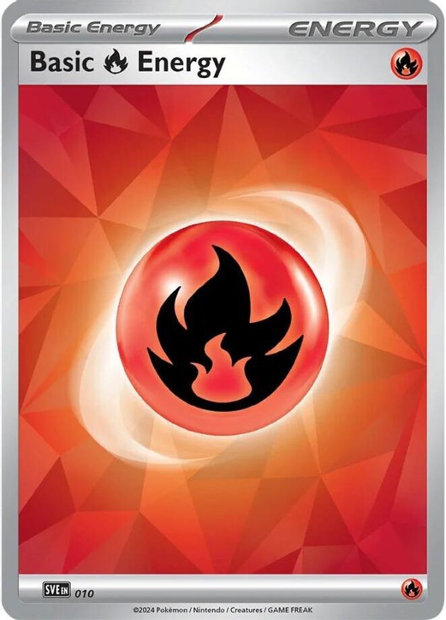 Pokemon Basic Fire Energy (10/64) Scarlet & Violet Energies LP REVERSE HOLO