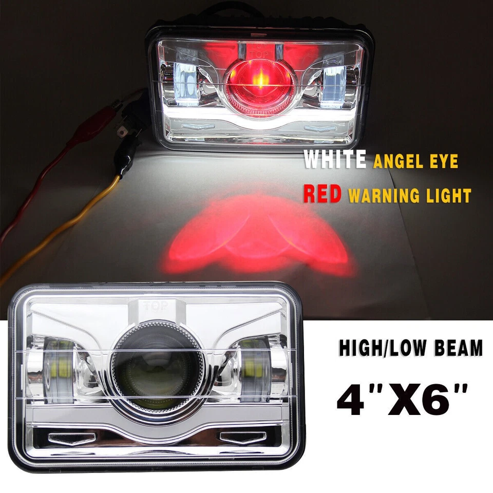 4pcs 4x6 inch DOT LED Headlights Hi/Lo Beam DRL Fit Peterbilt 379 2005 2006 2007 Foto 2 de 4