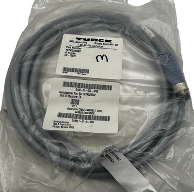 TURCK 167K025G02 CABLE ASSEMBLY, ID NUMBER U2-15901, W557, CANBUS EXTENSION  