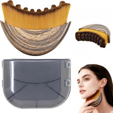 Lymphatic Contour Face Brush, Manual Lymphatic Drainage Massager Natural Brushes