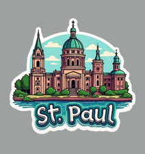 St. Paul Minnesota Fridge Magnet or Laptop Sticker