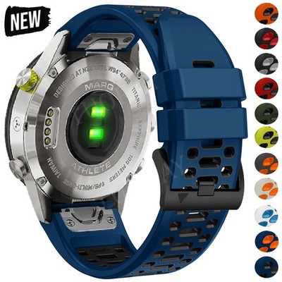 For Garmin Fenix 8 E 7/7X 6/6X Pro/5/5X Plus Quick Fit Silicone Watch Band Strap