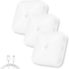 Rechargeable Motion Sensor Closet Light, 500LM Wireless Ceiling Light 3Pack