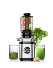 Juicer Machines, Cold Press Juicer with Wide Feed Chute, Slow Masticating Juicer