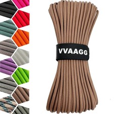 1000 Tan Paracord 50FT Utility Parachute Cord 4mm Nylon String12 Strand Nylon...