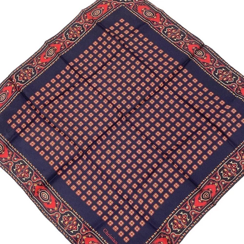 Auth DIOR/ChristianDior Foulard multi noir rouge