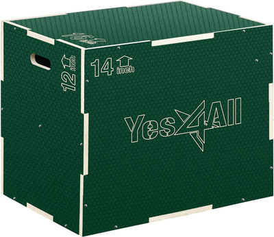 3 in 1 Non-Slip Wooden Plyo Box, Step up Box for Workout, Plyometric Jump Box fo