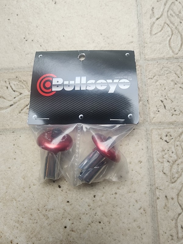 NEW BULLSEYE BMX HANDLEBAR ENDS. RED. 