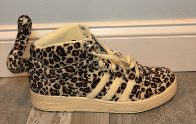 Size 12 - Adidas Jeremy Scott Leopard Tail Sandstorm for sale