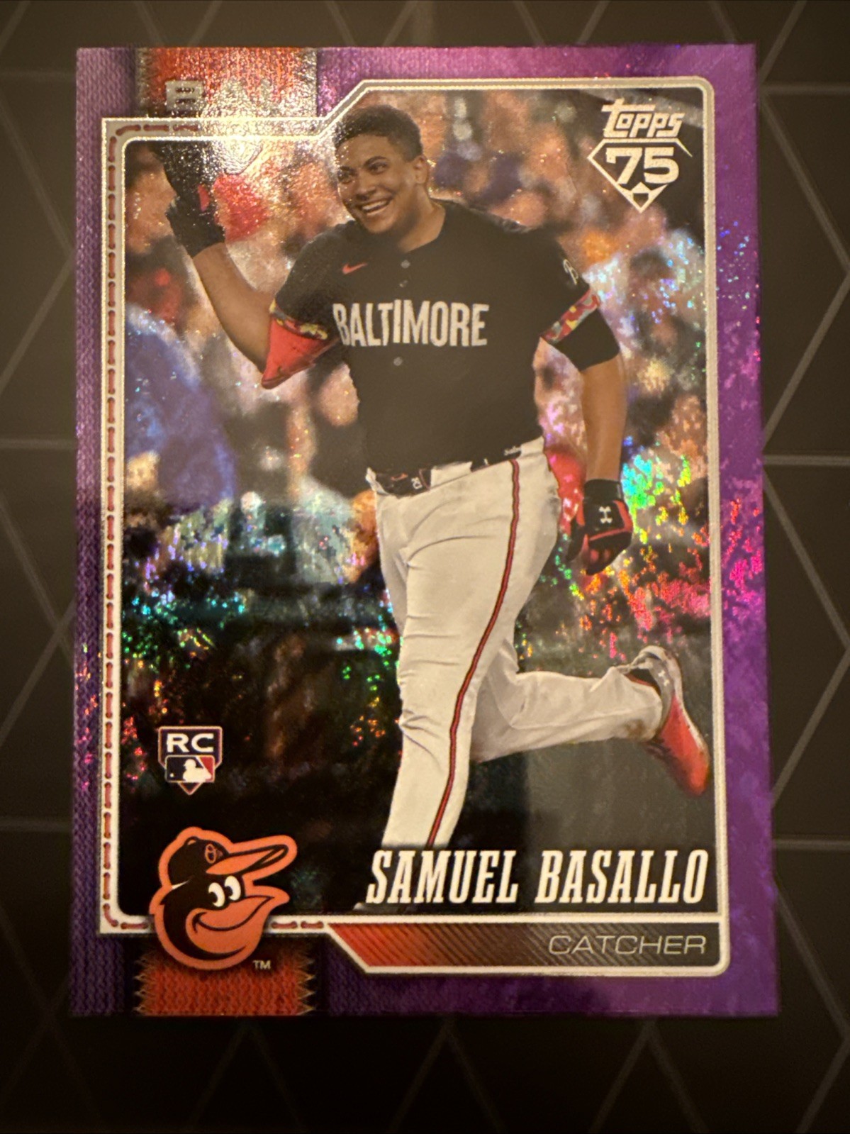2026 Topps Series 1 Samuel Basallo #104 RC Purple Holo Foil /250 Orioles