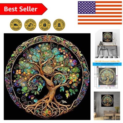 Full Drill 5D Diamond Art Kit - Colorful Tree of Life Craft for Beginners 12x12