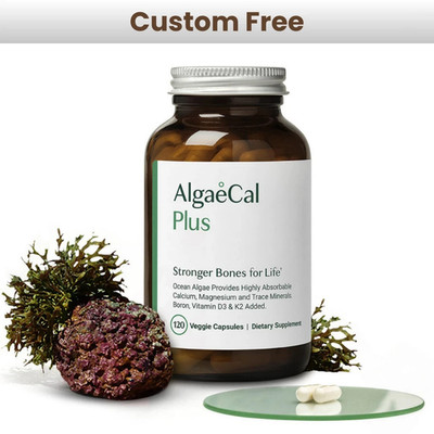AlgaeCal Plus Stronger Bones Veggie Capsules 120 Count Exp: 9/27, Sealed