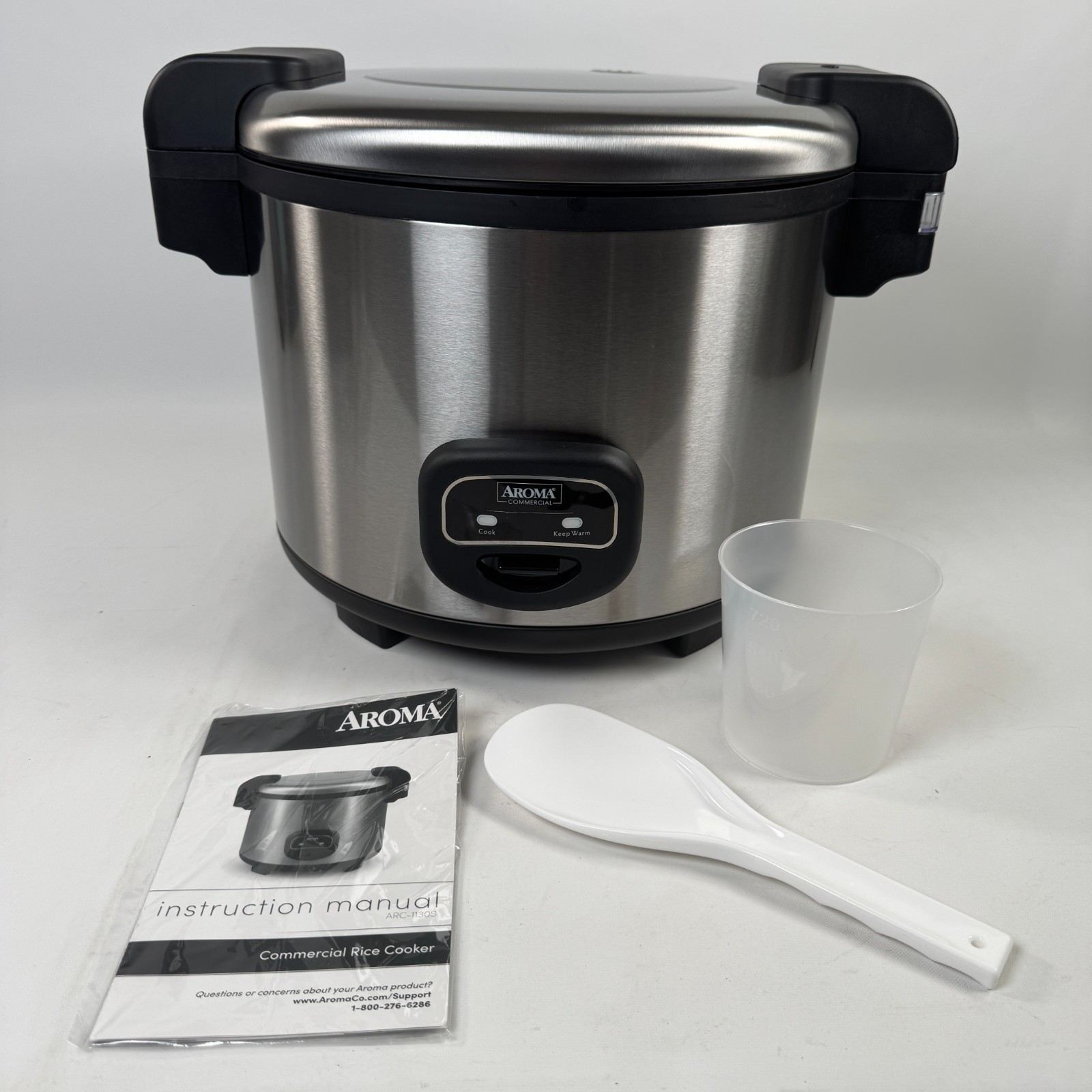 Aroma Housewares 60-Cup (Cooked) (30-Cup UNCOOKED) Commercial Rice Cooker, Steel