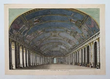 Original Engraving - J. Rigaud - Grande Galerie de Versailles - Circa 1730