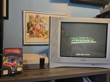 Days of Thunder Nintendo NES 1990 Racing Game Box And Cartridge And Poster
