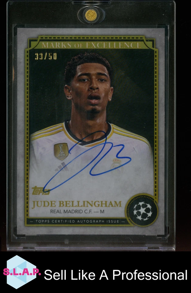 JUDE BELLINGHAM ON CARD! AUTO /50 REAL MADRID TOPPS 2024 MARKS OF EXCELLENCE