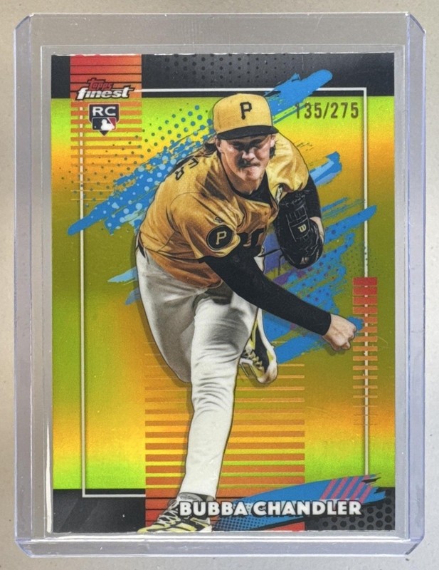 Bubba Chandler 2026 Topps Finest #182 Yellow Refractor Uncommon Rookie RC /275