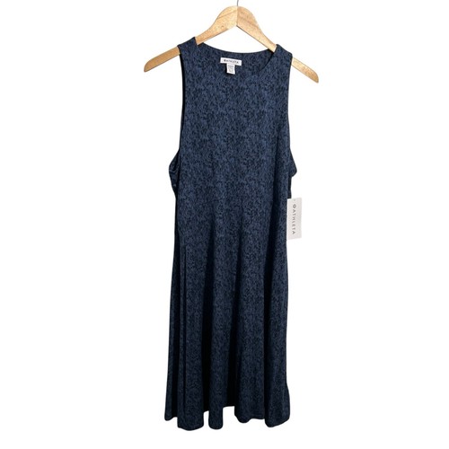 ATHLETA Santorini Thera Dress Blue Print Sleeveless Women's Size XL NEW - Picture 2 of 10