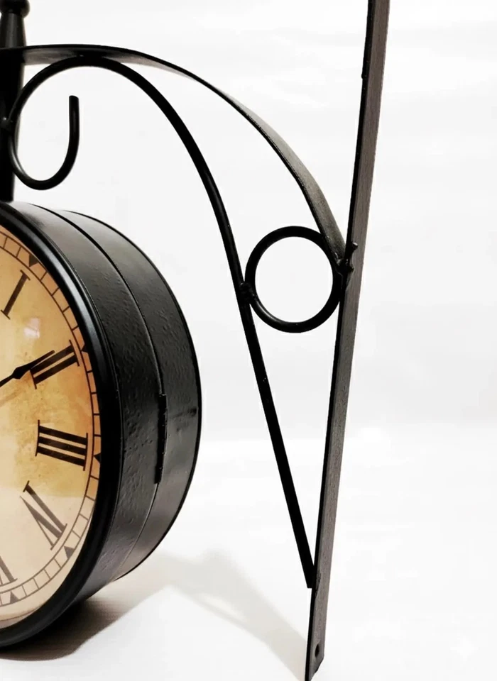 Victoria Station Reloj Vintage Doble Cara Reloj Estación de Ferrocarril Reloj de Pared Foto 3 de 4