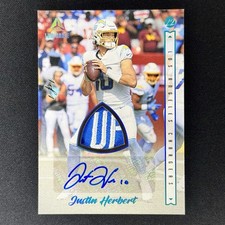 1/1 🔥 Justin Herbert 2022 Panini Luminance Platinum Player Worn Patch Auto