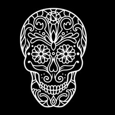 Sugar Skull Day Of The Dead 6" Car Truck Window Laptop Vinyl Decal Sticker
