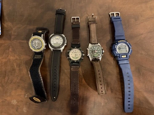 Watch Lot Of (5) Timex Expedition & G Shock - Untested, Need Battery - Vintage
