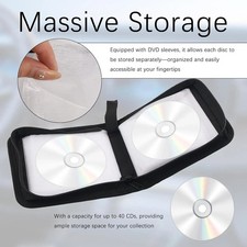 40 Disc CD DVD Carry Case Bag Wallet Storage Booklet Binder Zipper Album Case