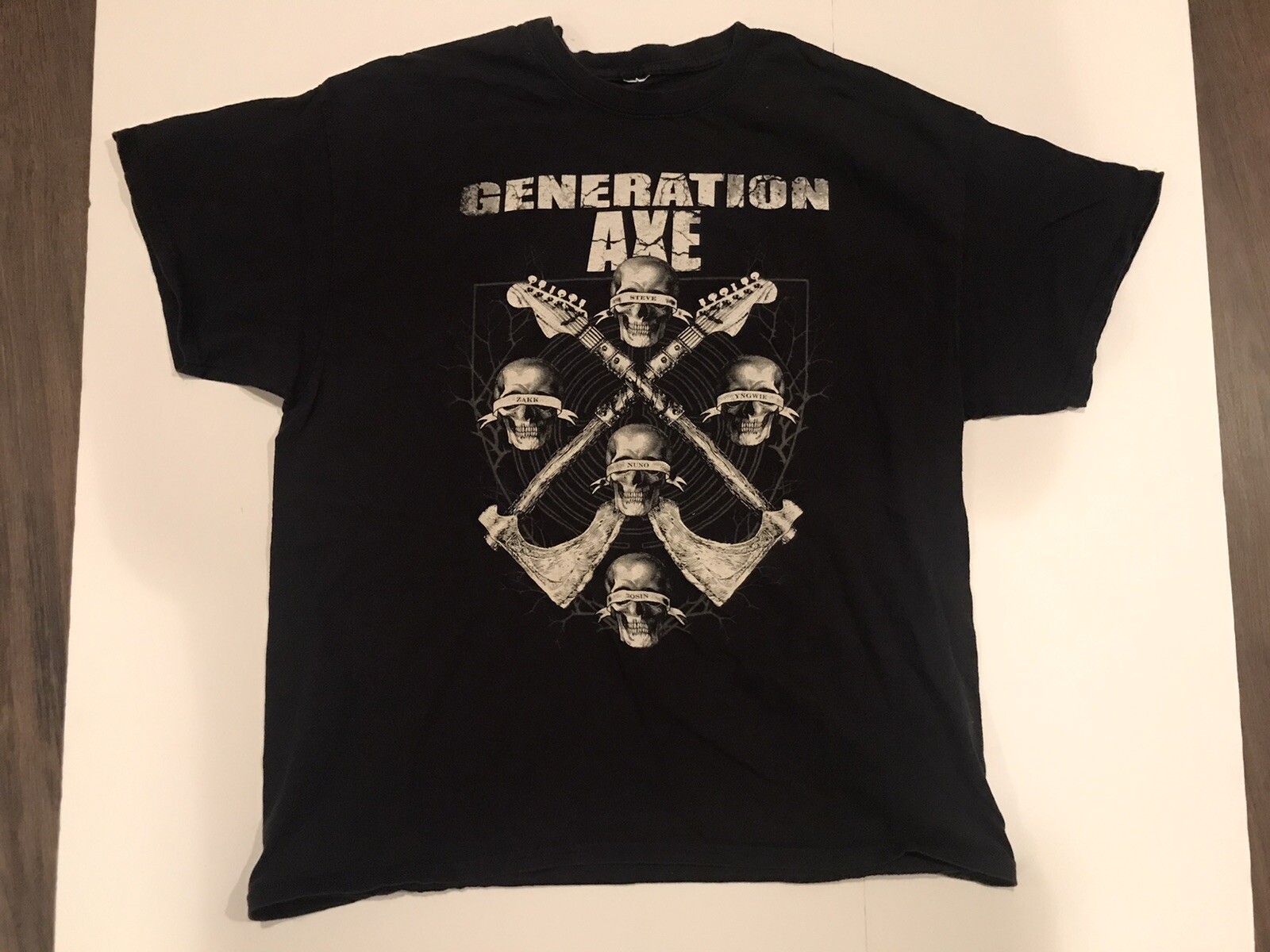 OFFICIAL 2018 Generation Axe Tour SHIRT Steve Vai Tosin Abasi Zakk Wylde Prog XL
