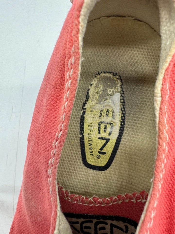 Keen молодежи девочек Conrado кроссовки размер 2 коралл холст шнурует вверх повседневный вулканизированный - Изображение 2 из 4