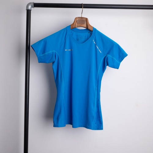 MAMMUT Women's Blue Short Sleeve Crew Neck Quick-Dry Stretch T-Shirt Size XS