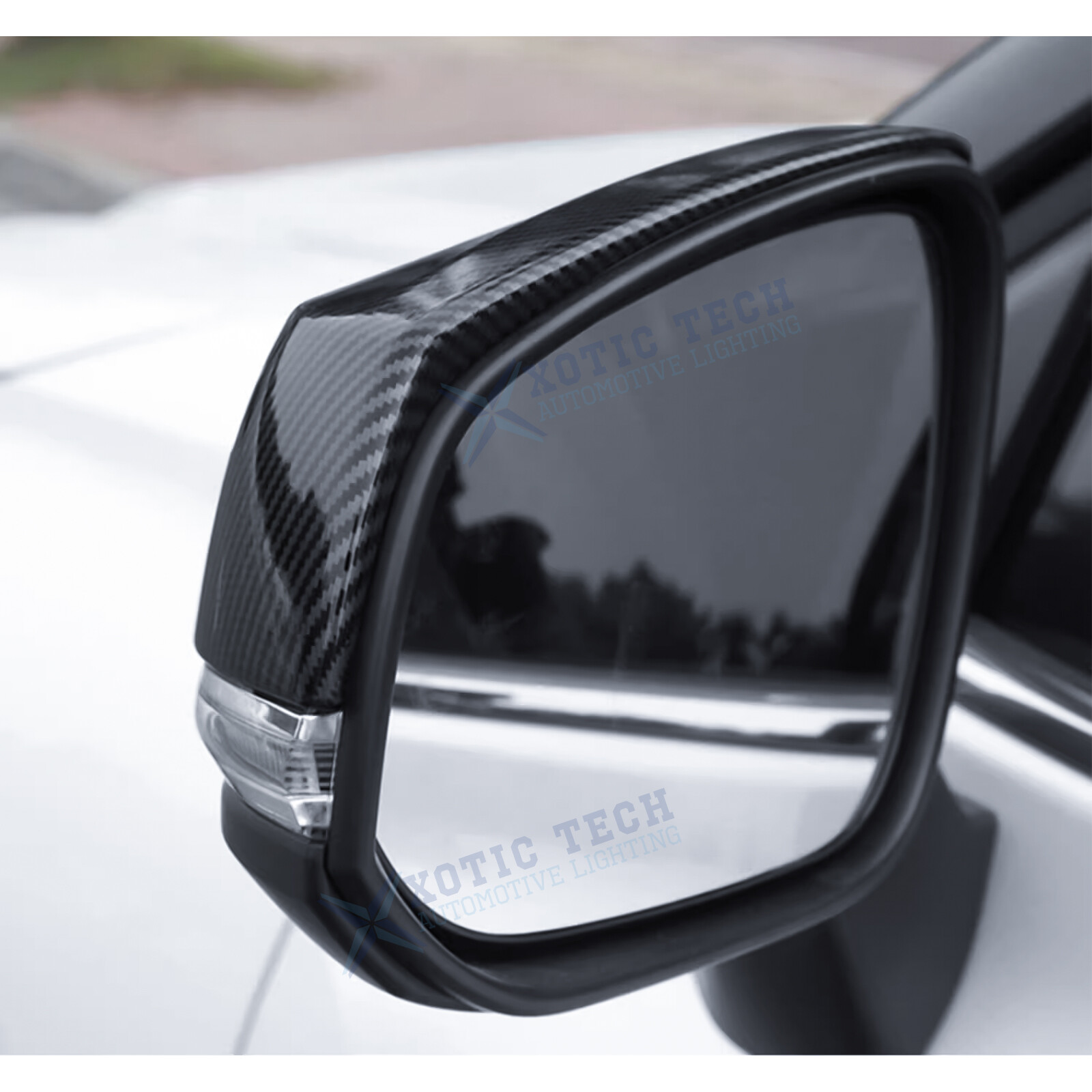 For Toyota Highlander 2020up Rear View Mirror Guard Cover Carbon Fiber