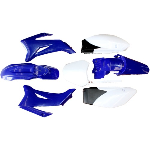 Guardabarros de carenado protector de plástico AZUL TTR110 + asiento + tanque PIT PRO bicicleta de tierra - Imagen 2 de 10