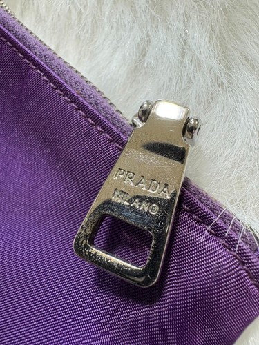 PRADA Pouch 1M1214 Tessuto Marilyn 2010 Nylon Pouch Multi-Case Purple 7.5in - Picture 9 of 21
