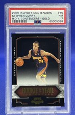 2009 Playoff Contenders R.O.Y Contenders Gold #10 Stephen Curry RC /100 PSA 7