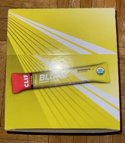 Clif Bar Shot Bloks Energy Chews with 3X Sodium Margarita Flavor Box of 18